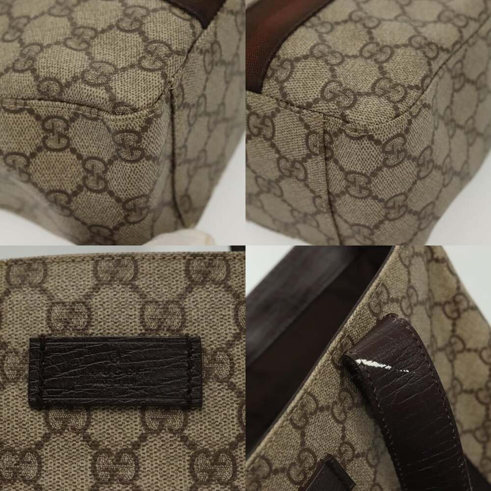 GUCCI GG Supreme Tote Bag Pvc Beige Silver - Picture 11 of 13